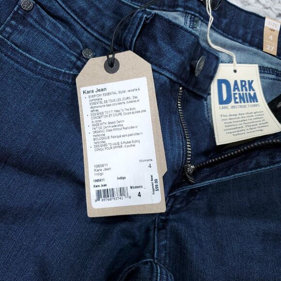 Prana Kara Rolled Skinny Jeans Indigo Blue Size 4 27 Stretch Cuffed Low Rise - Picture 6 of 12